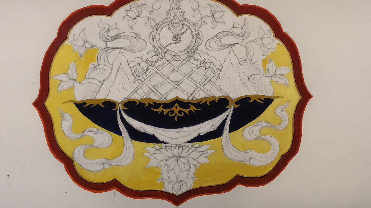 藏传风格壁画（图ZMTU0Mjk2MTY0） - 新锐潮流插画 - 站酷设计师Joshua_Tang原创素材 - 站酷ZCOOL