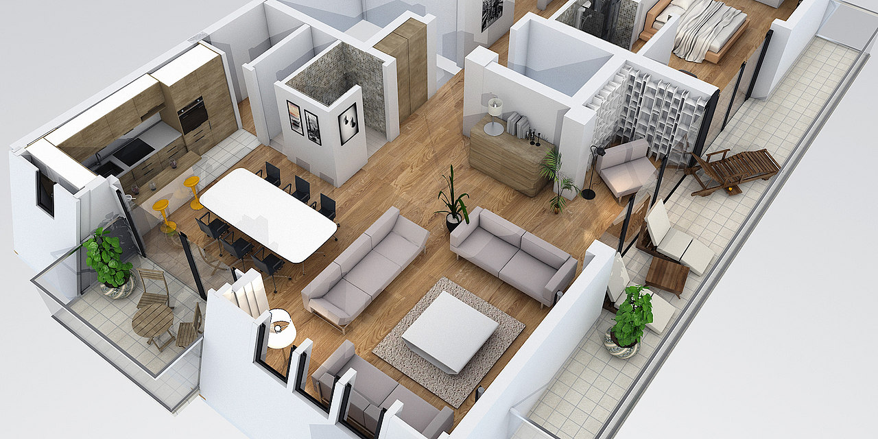 私人别墅3D室内布置效果（图ZMjA1MDQ2MzI0） - 家装设计 - 站酷设计师梵高全屋定制原创素材 - 站酷ZCOOL