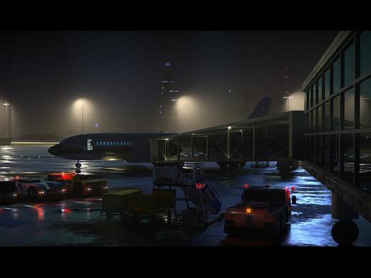 夜晚机场