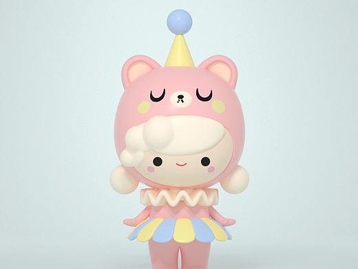 C4D机械与IP小女孩