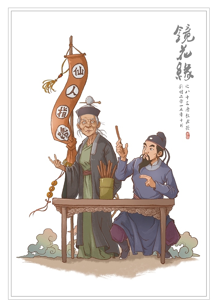 我的《镜花缘》(1-100)（图ZMzcwMjI1MzY=） - 创作习作 - 站酷设计师刘明de画画本子原创素材 - 站酷ZCOOL