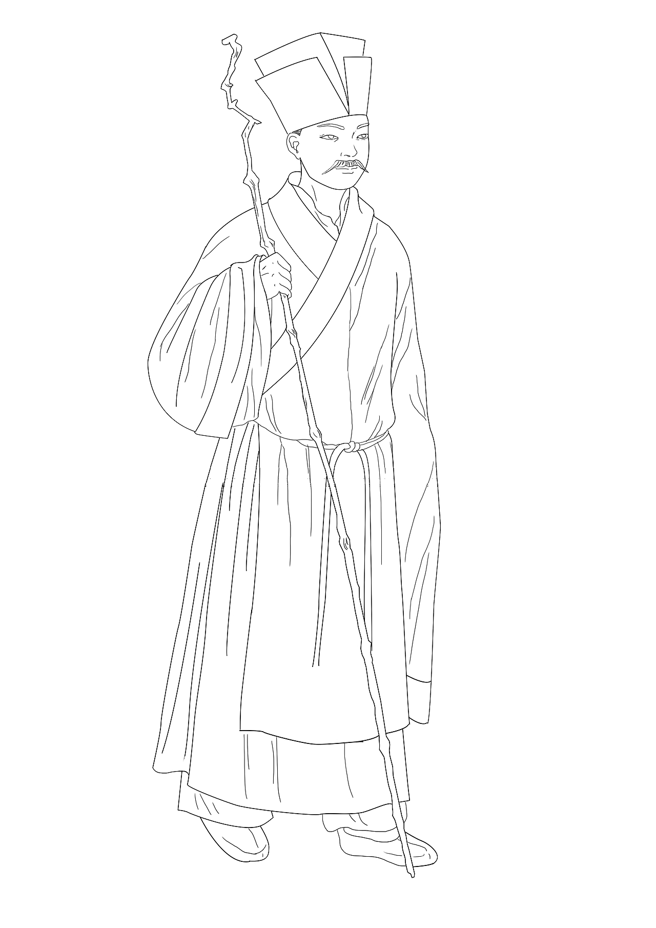 古典白描线条作品