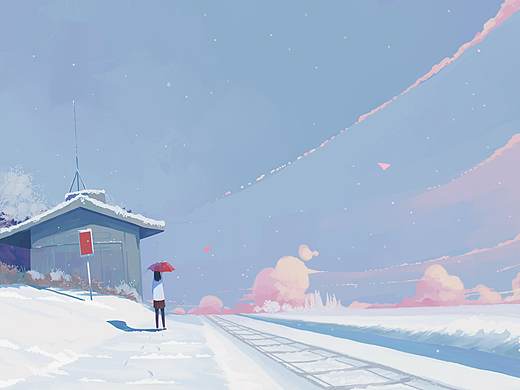 插画-等待 