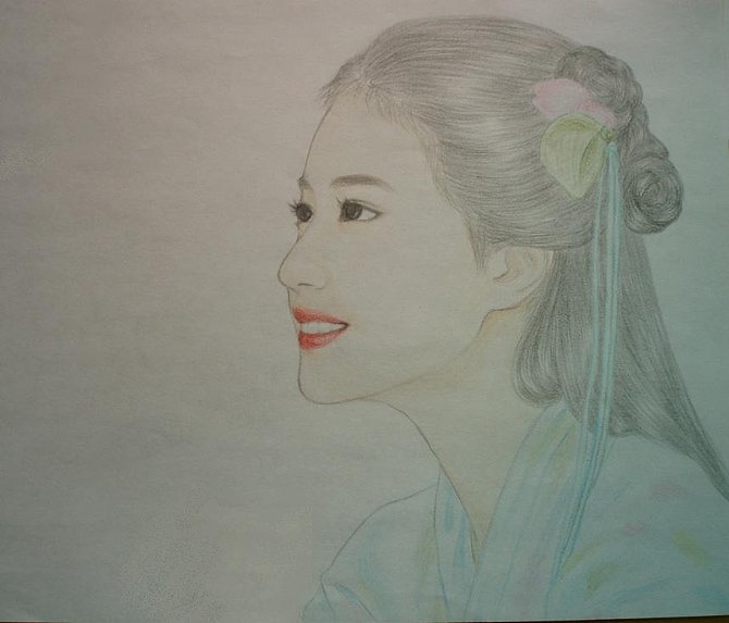 车艳杰  彩铅手绘 