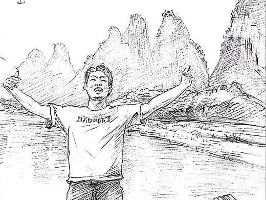 手绘桂林山水-写生画册