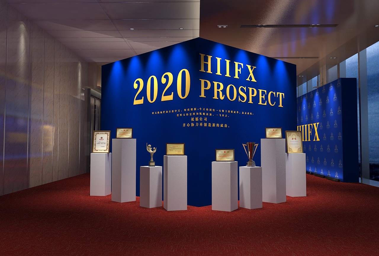 蓝金调 海汇周年庆典序厅设计（图ZMjE5ODcxMjQ0） - 展陈设计 - 站酷设计师十一家的Design原创素材 - 站酷ZCOOL