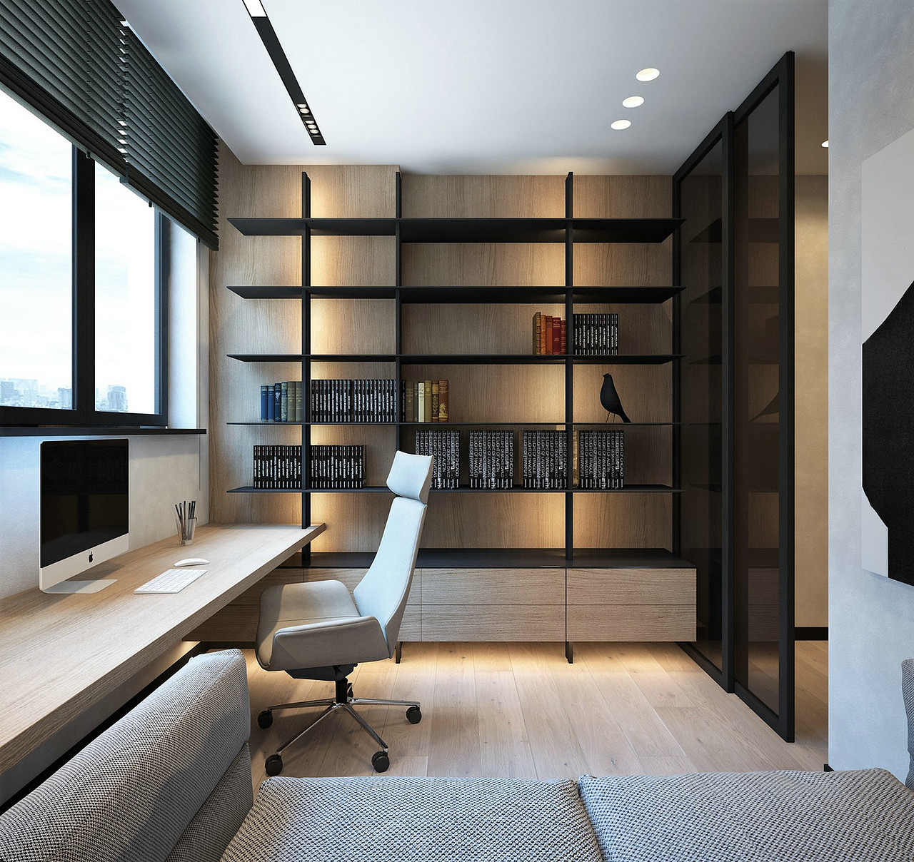 高级黑舒适住宅