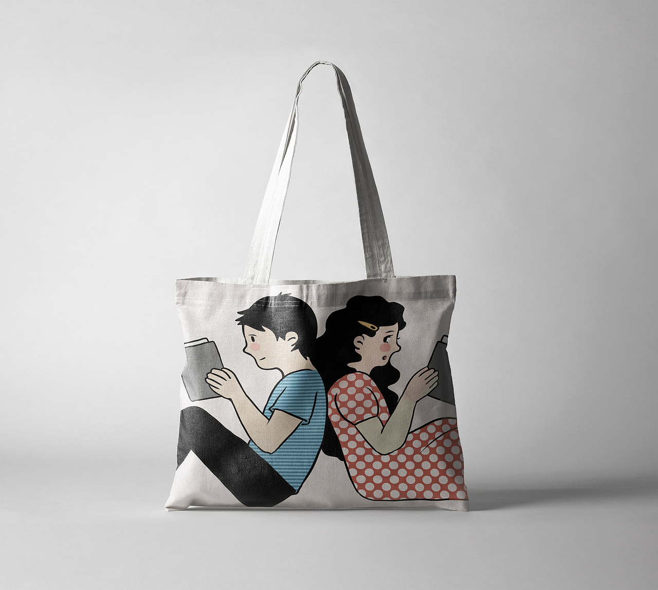 帆布袋简笔画手绘插画|三喵设计studio