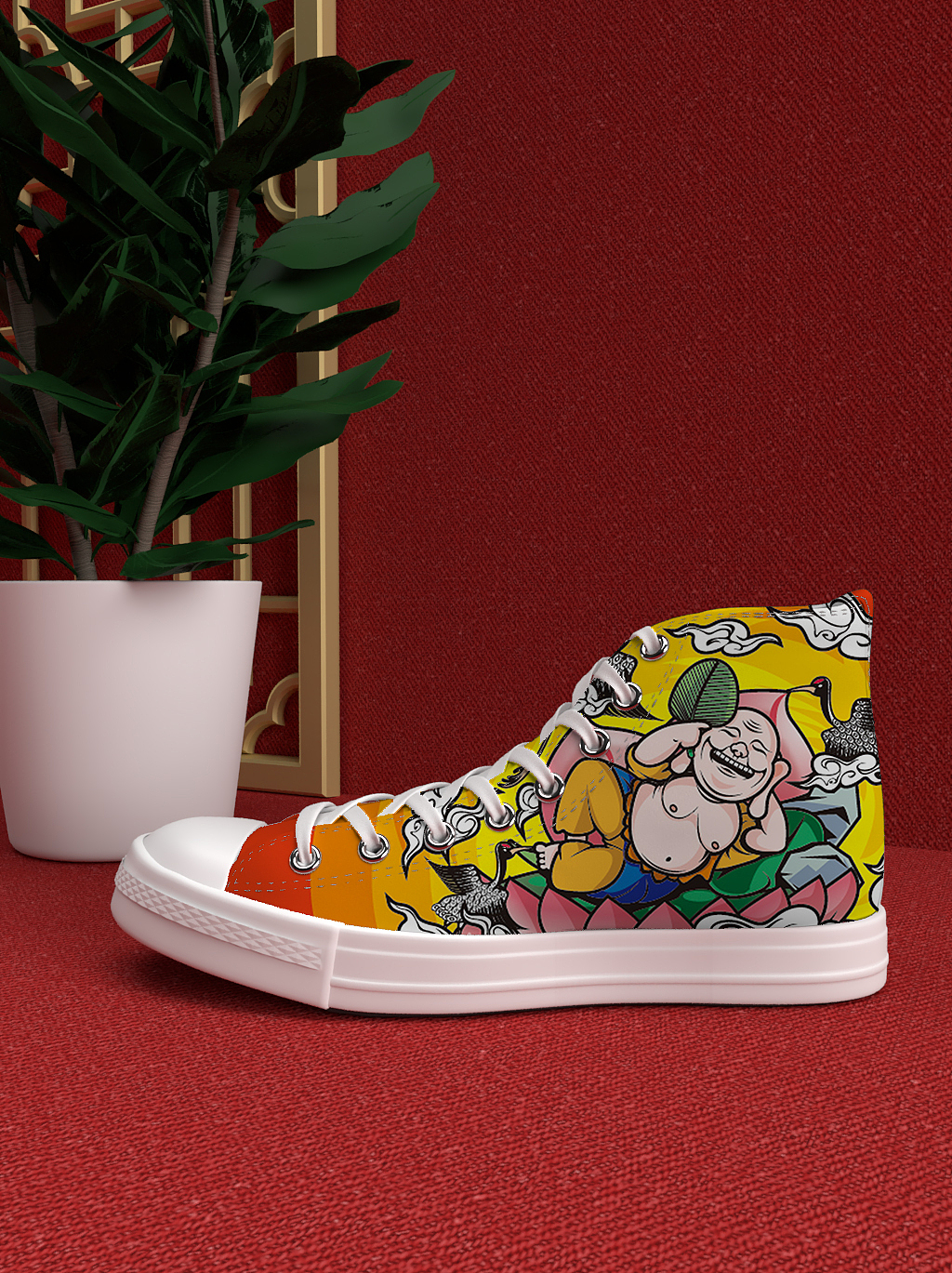 中国风-弥勒佛插画设计