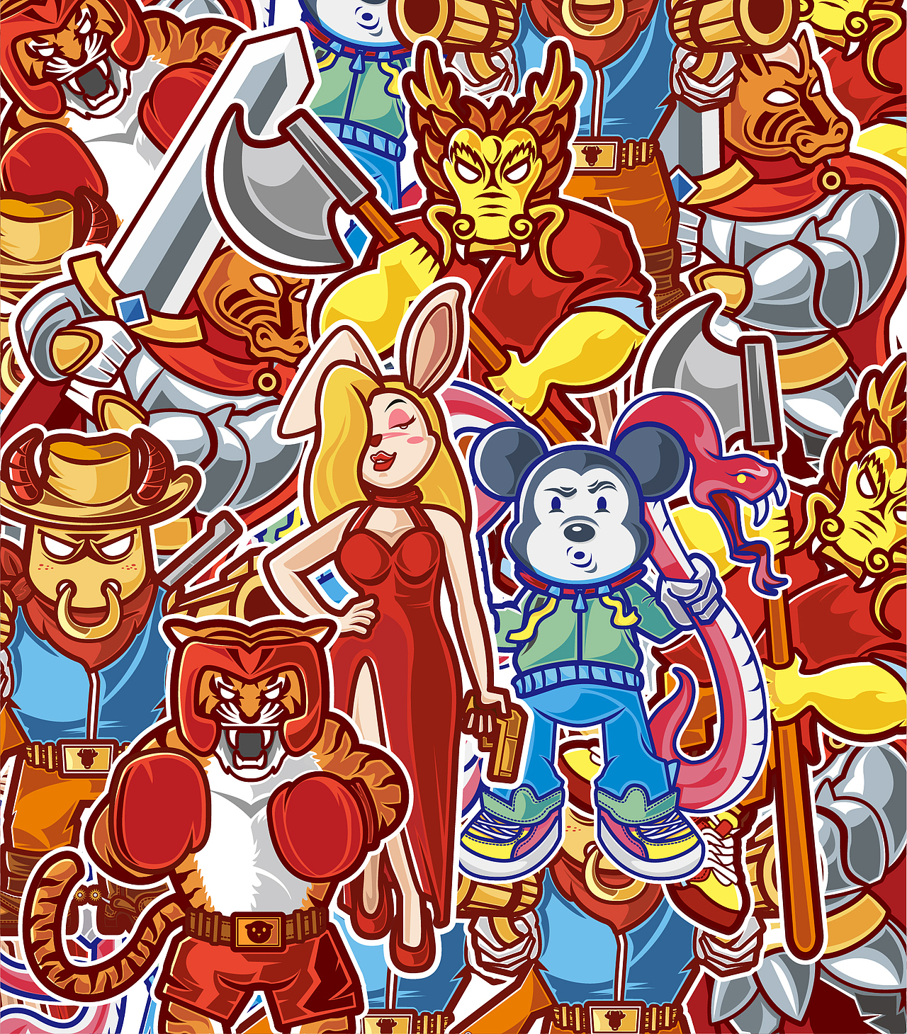 矢量十二生肖插画（上）