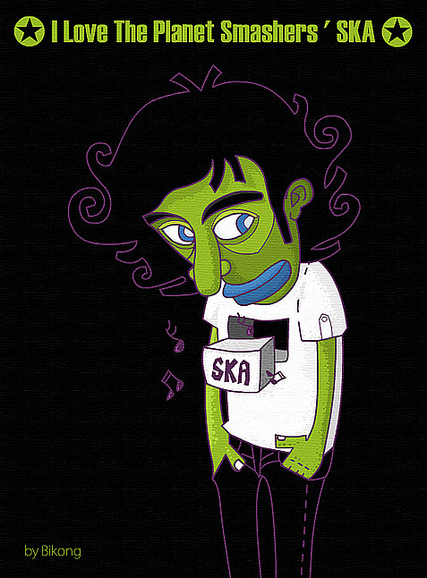 I love SKA（图ZMTI4MDE5ODQ=） - 新锐潮流插画 - 站酷设计师招灰的鼻孔原创素材 - 站酷ZCOOL