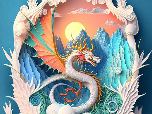 剪纸艺术----龙