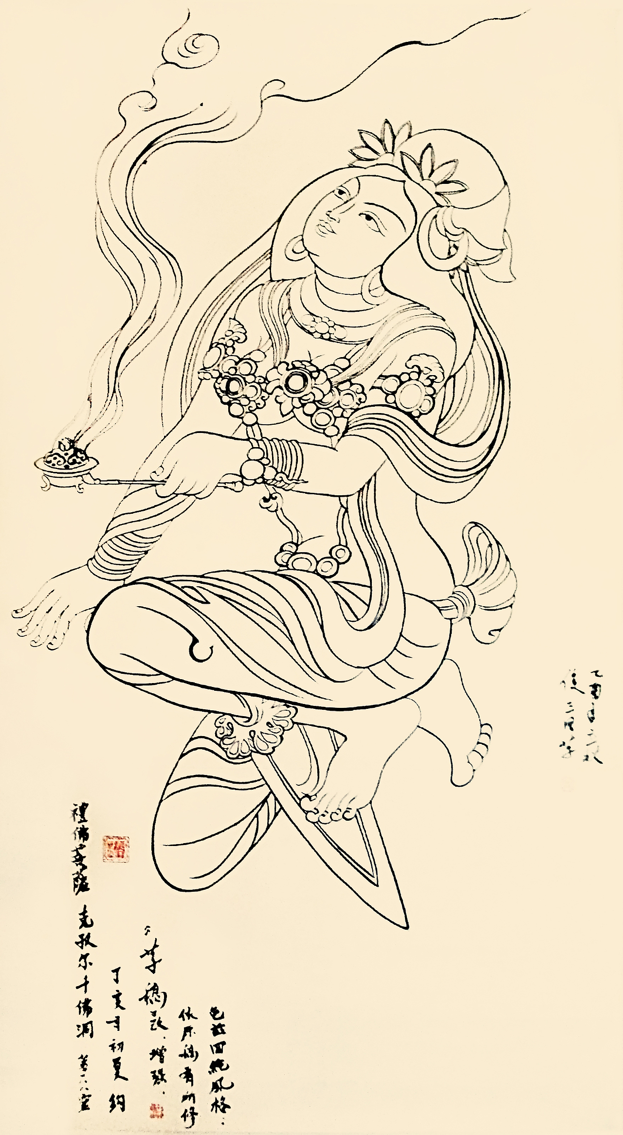 白描佛像|纯艺术|绘画|元瞻阁萧凇菱_原创作品-站酷zcool