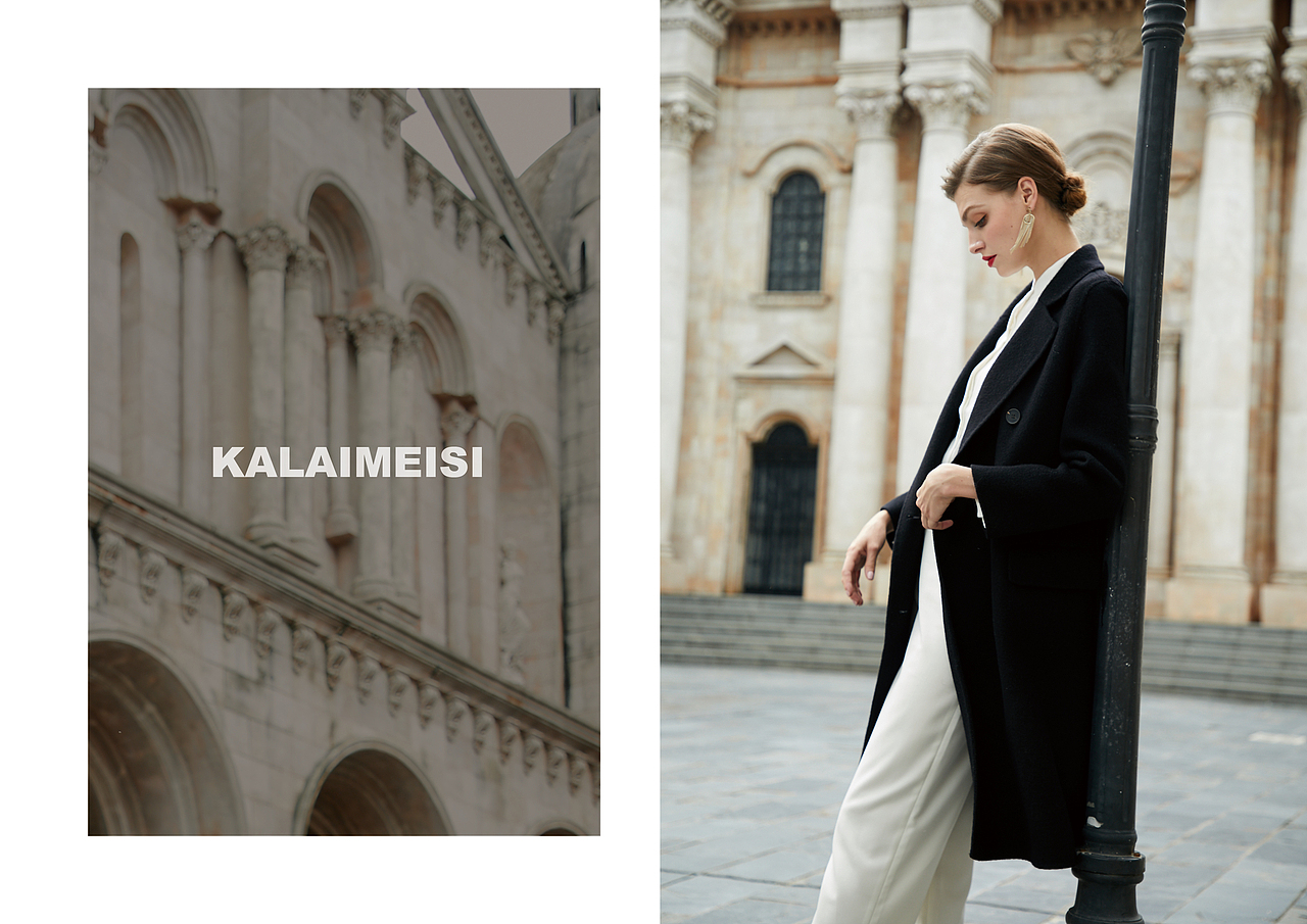 外景羊绒大衣拍摄/详情页/