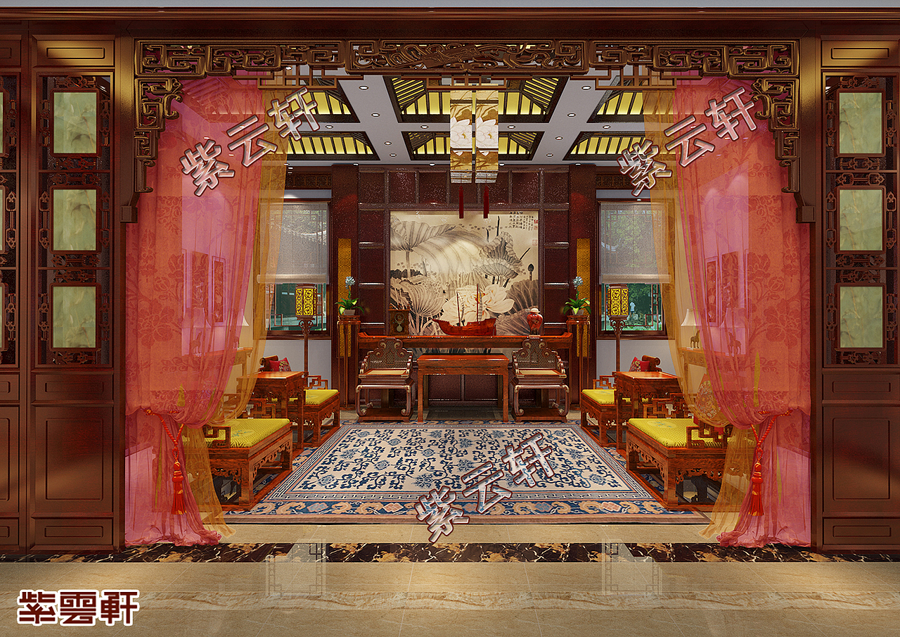 中堂复古中式装修效果图