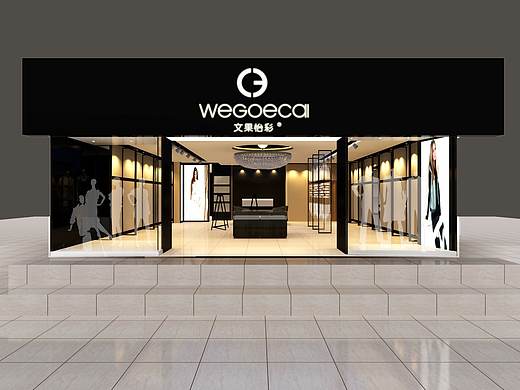 品牌服装店  室内＋门头+橱窗