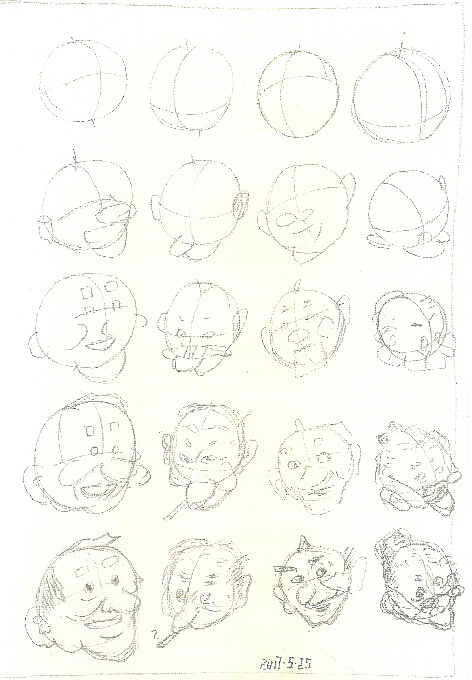 素描漫画练习作业