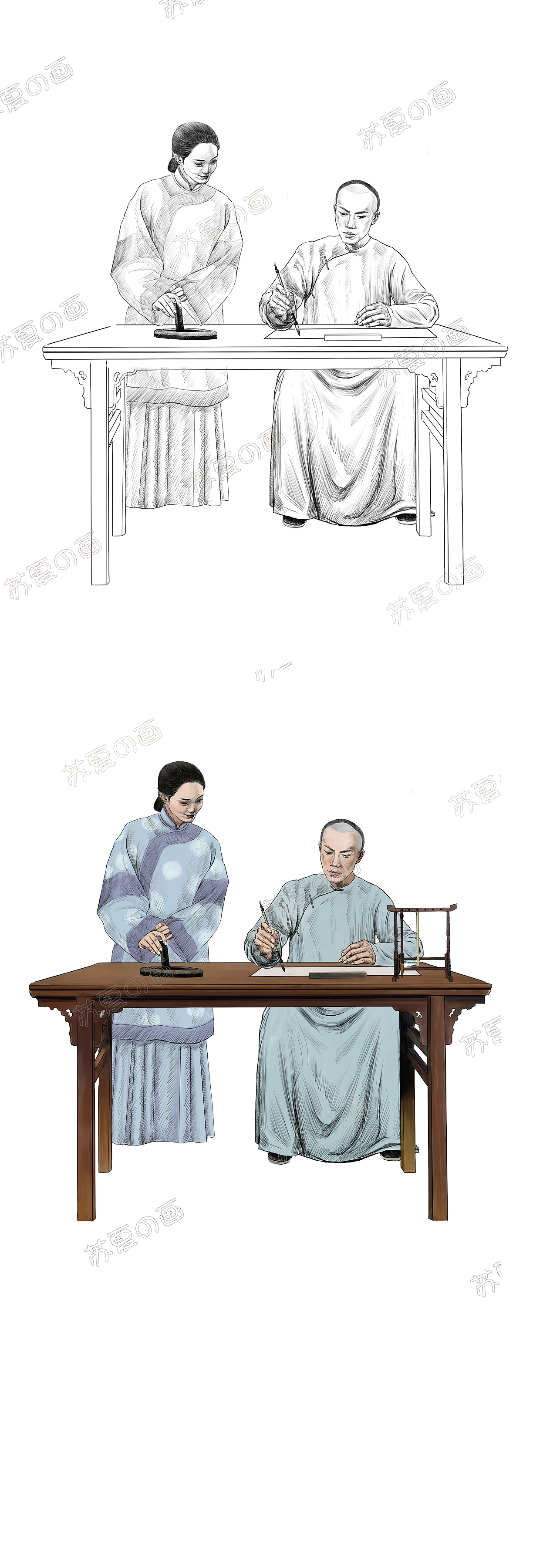 古代人物（圖ZMTMzNjUzMDQw） - 商業(yè)插畫 - 站酷設(shè)計(jì)師陌町原創(chuàng)素材 - 站酷ZCOOL