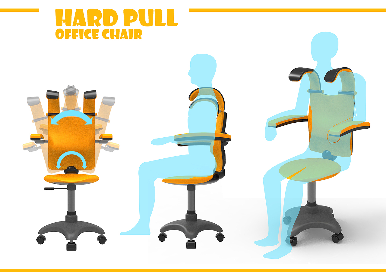 硬拉式防驼背办公椅（图ZMTA3OTEzOTA0） - 生活用品 - 站酷设计师时鹅原创素材 - 站酷ZCOOL