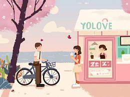 原創(chuàng)手繪肌理插畫