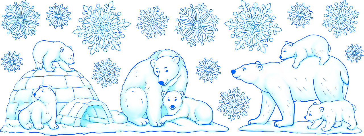 手绘蓝色调北极熊|平面|海报|大甘籽 - 原创作品 - 站酷 (zcool)