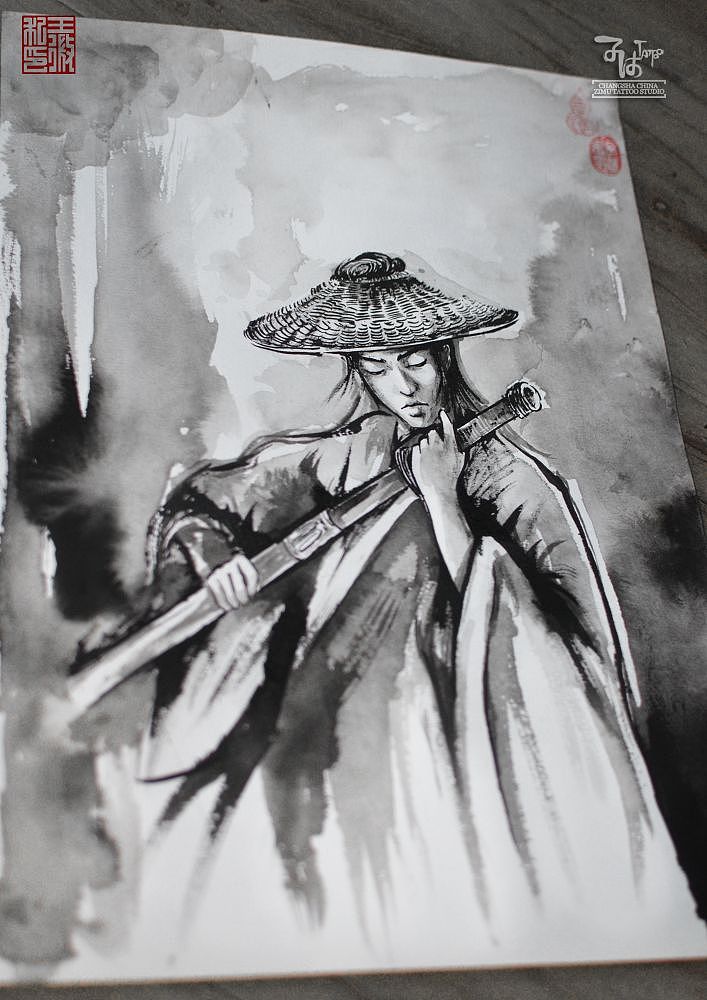 我的泼墨中国风手稿:武侠系列