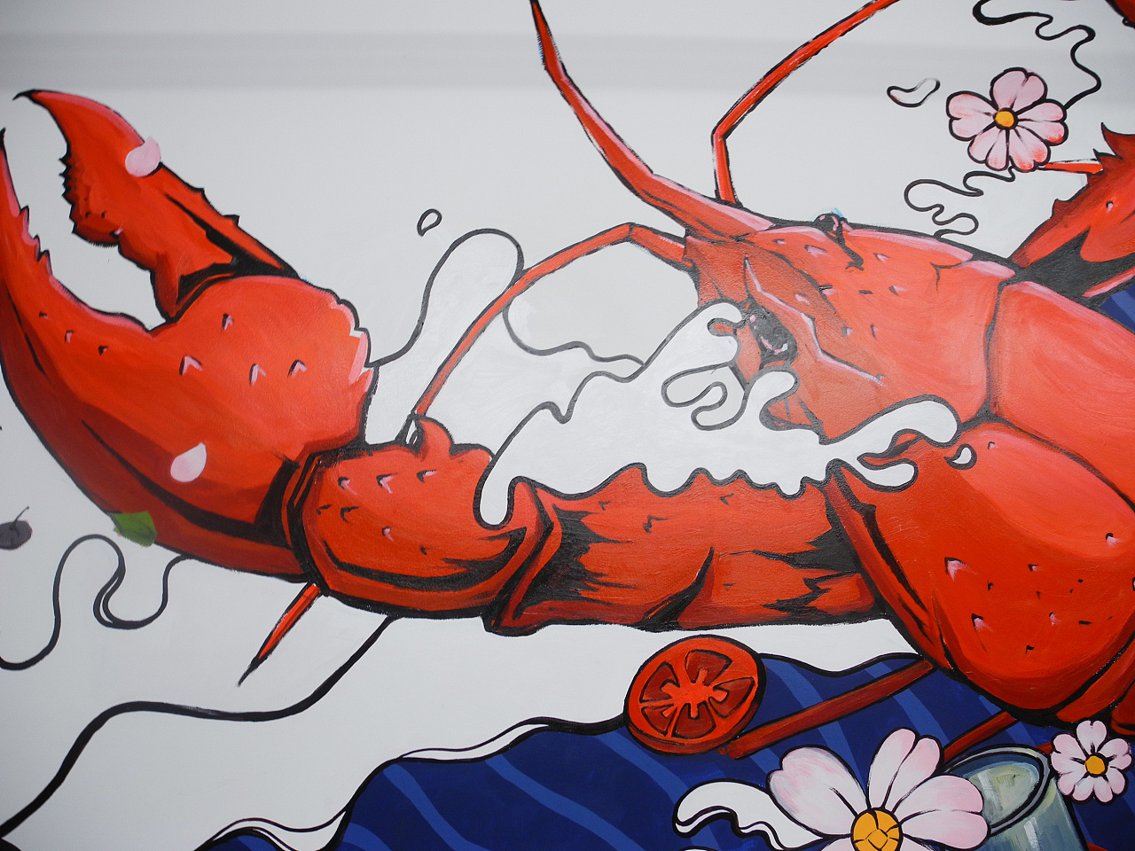 豆果美食办公区域墙面美化设计