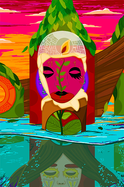 表达内心情感的插画作品