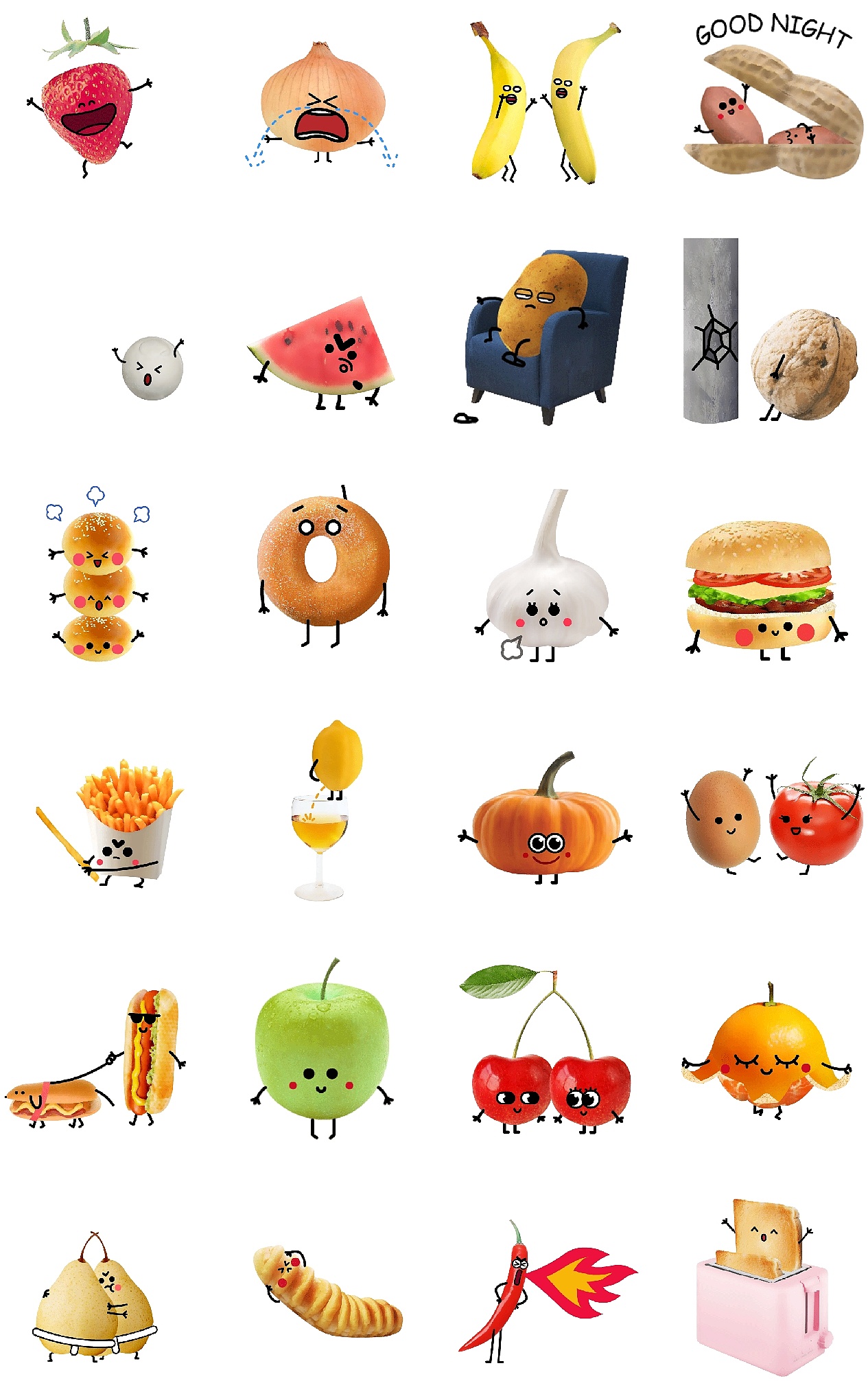 卡通健康食品蔬菜元素GIF动态图食品元素[gif]GIF下载 - 觅知网