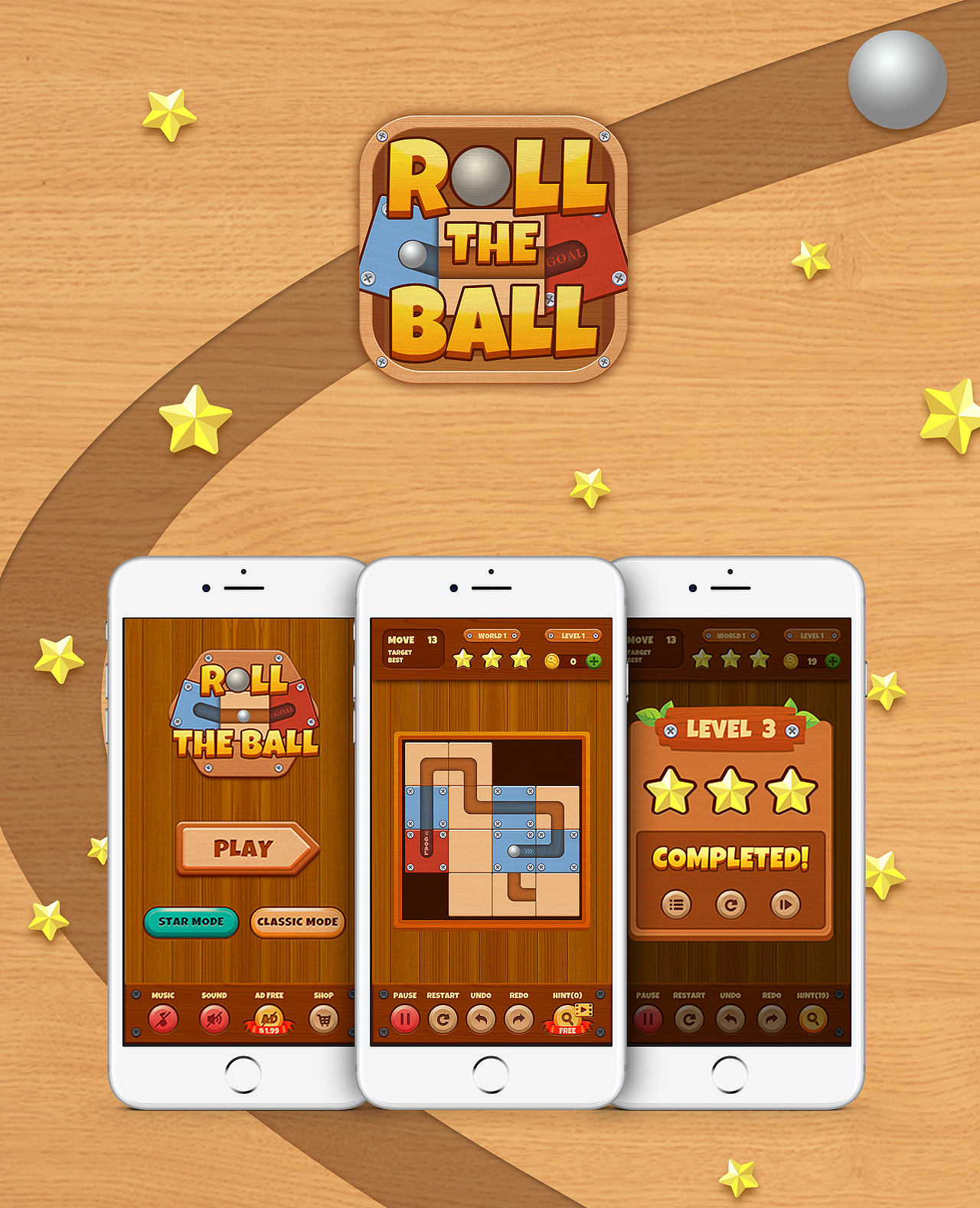 Roll the ball（图ZMTI4NTQ1ODA4） - 游戏UI - 站酷设计师听风宇原创素材 - 站酷ZCOOL