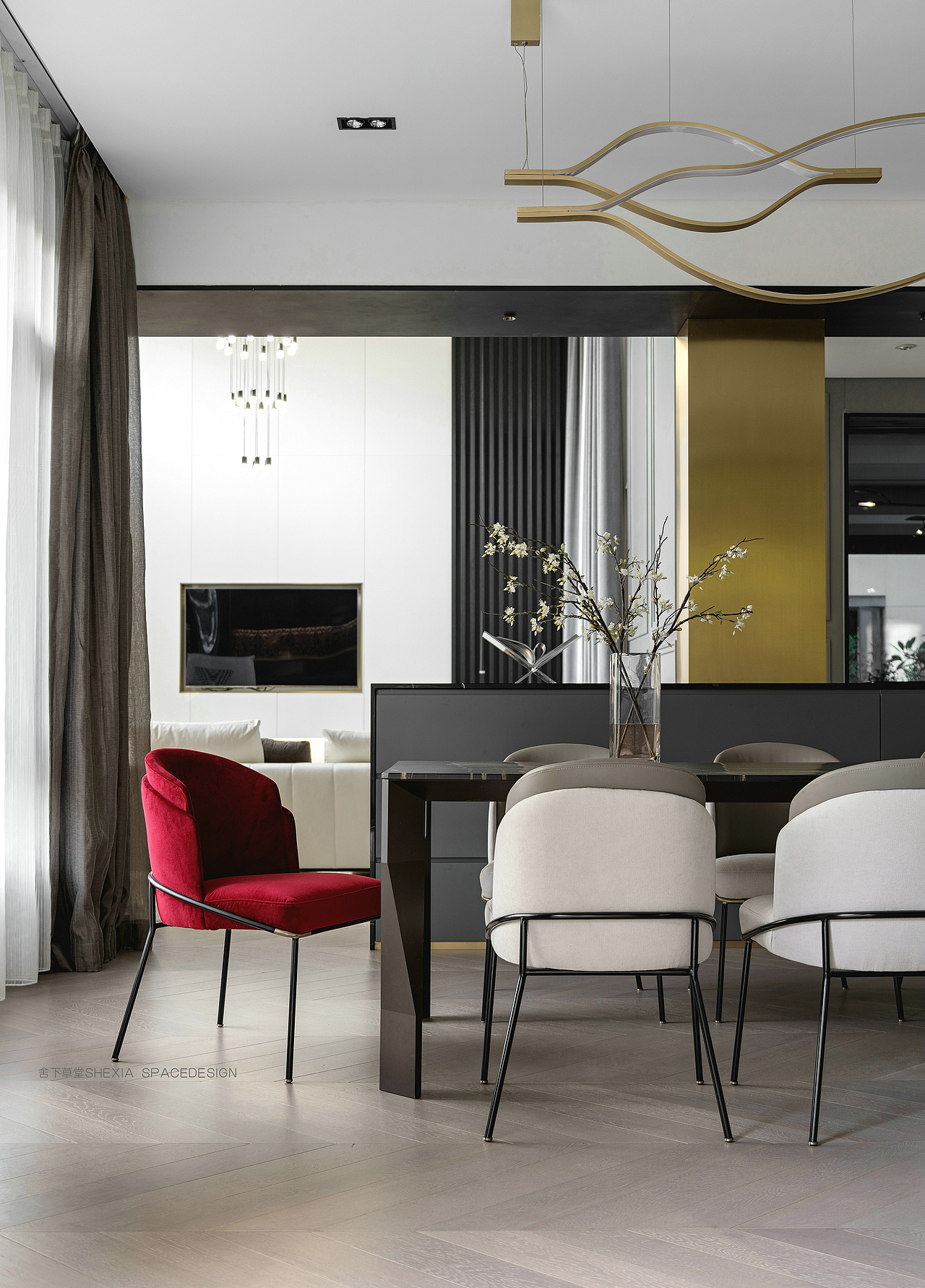 【宁洁设计作品 | 一半冷艳 · 一半迷红 】（图ZMTg0MDQ4NTQ0） - 家装设计 - 站酷设计师舍下草堂原创素材 - 站酷ZCOOL