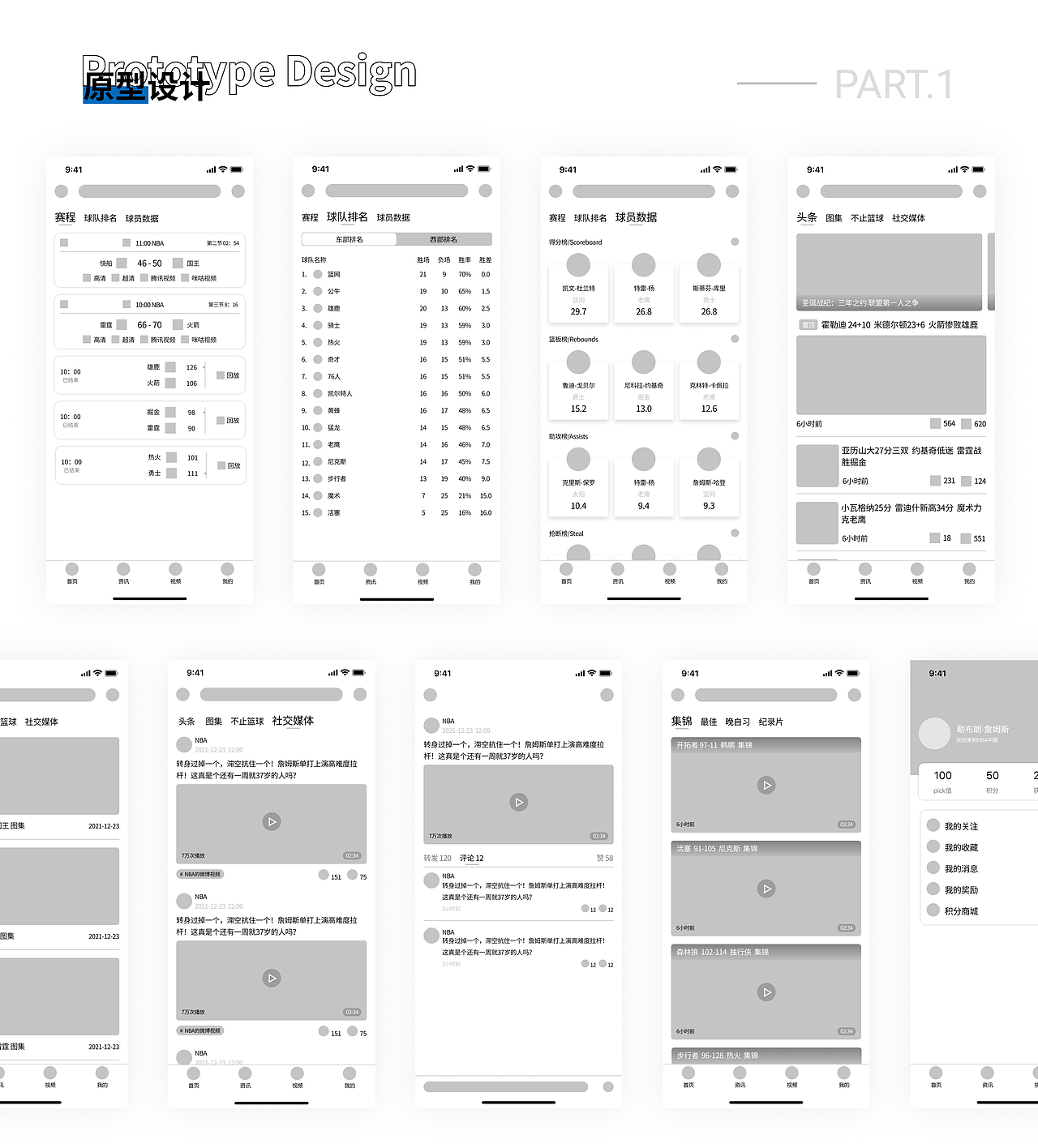 NBA中国 | App Redesign | 作品集（图ZMjgzOTI5MTgw） - APP界面 - 站酷设计师Hisoka_原创素材 - 站酷ZCOOL