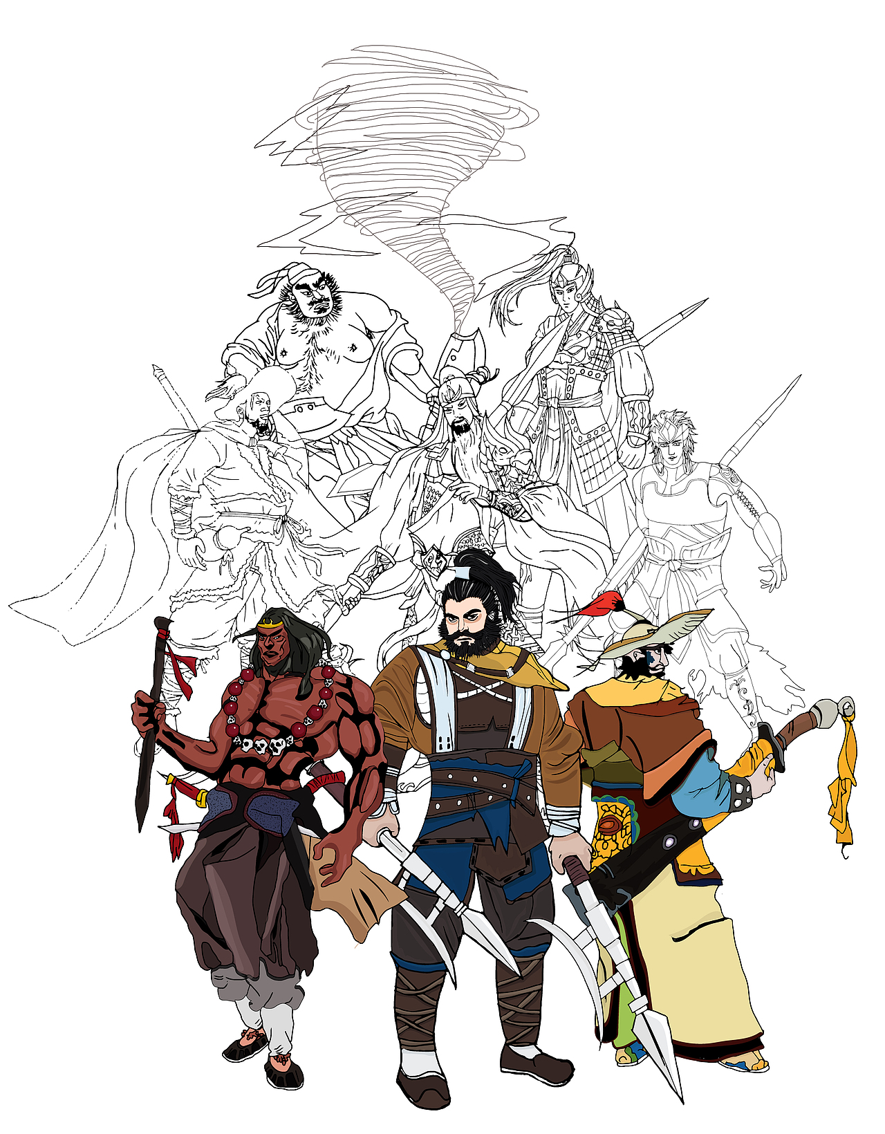 三国VS水浒（图ZMjk1NTM2NDM2） - 创作习作 - 站酷设计师辽三彩原创素材 - 站酷ZCOOL