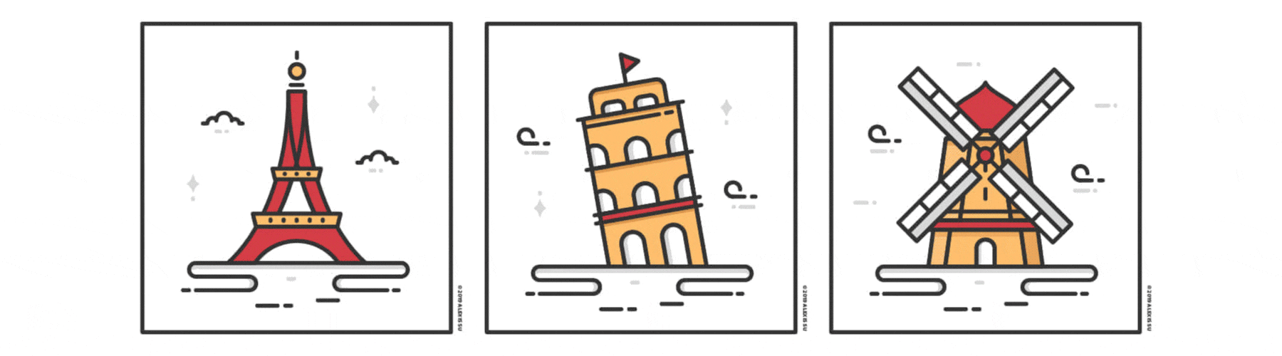 FUN WITH LANDMARKS 城市地标动效设计