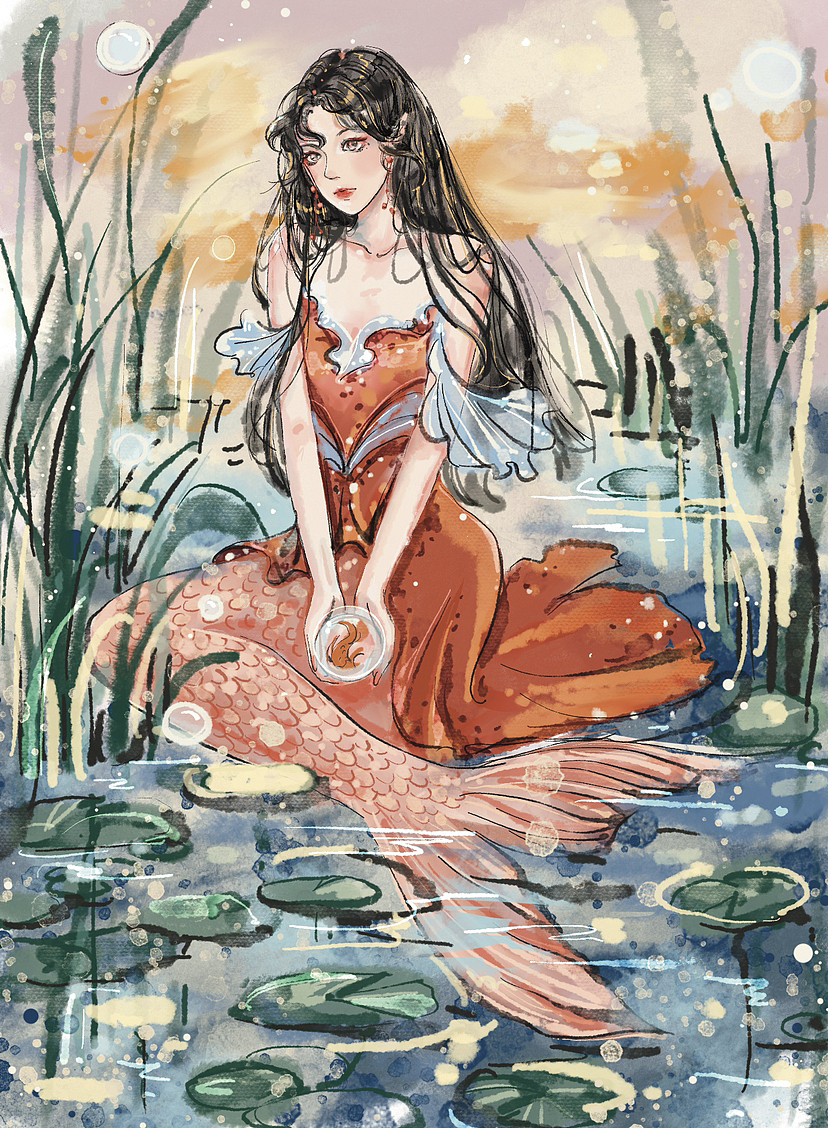 水墨感古風(fēng)人物（圖ZMzQ1NDYxNDg0） - 商業(yè)插畫(huà) - 站酷設(shè)計(jì)師Alaren1110原創(chuàng)素材 - 站酷ZCOOL