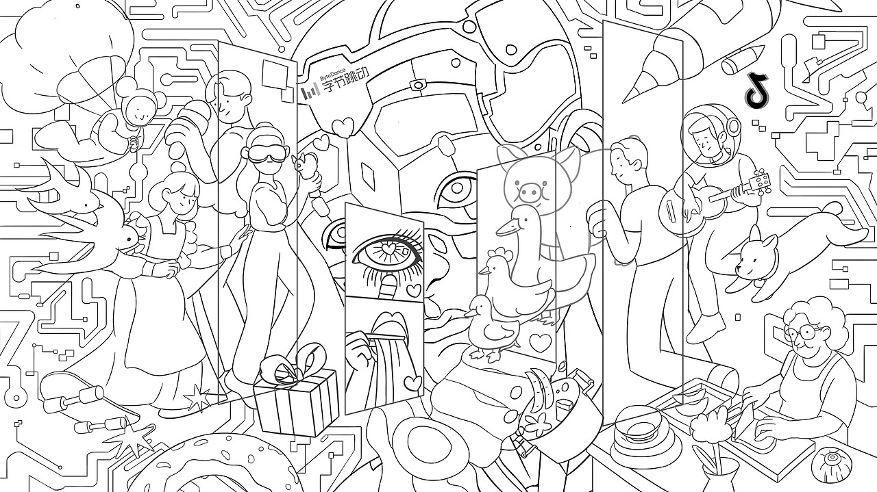 未來已來，字節(jié)跳動(dòng)（圖ZMjIzODg1ODky） - 海報(bào) - 站酷設(shè)計(jì)師巫婆湯原創(chuàng)素材 - 站酷ZCOOL