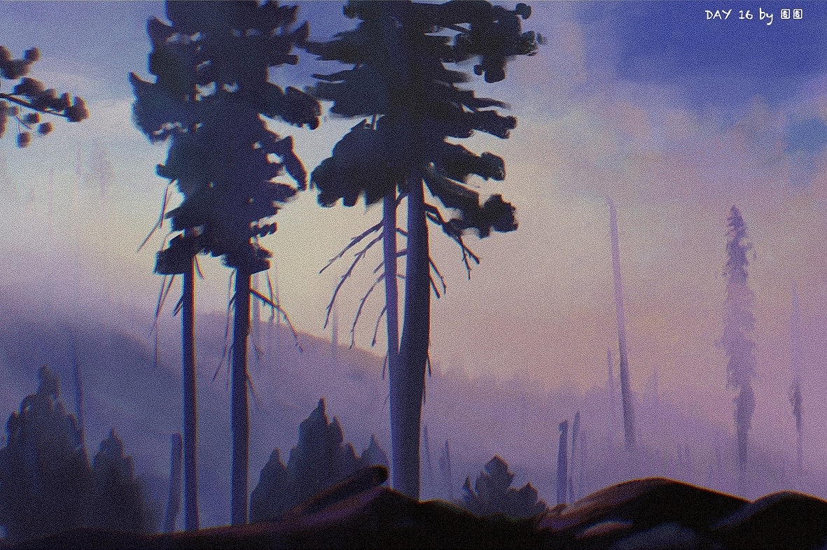 day16 这张是在连续跟画了5张之后,决定检验一下学习成果。其实就是分出大型,然后开始刷刷刷。小鱼说有点哈利波特的感觉,我倒是不觉得,更多的是感觉有点像水彩画,可能因为用了点水彩笔刷。