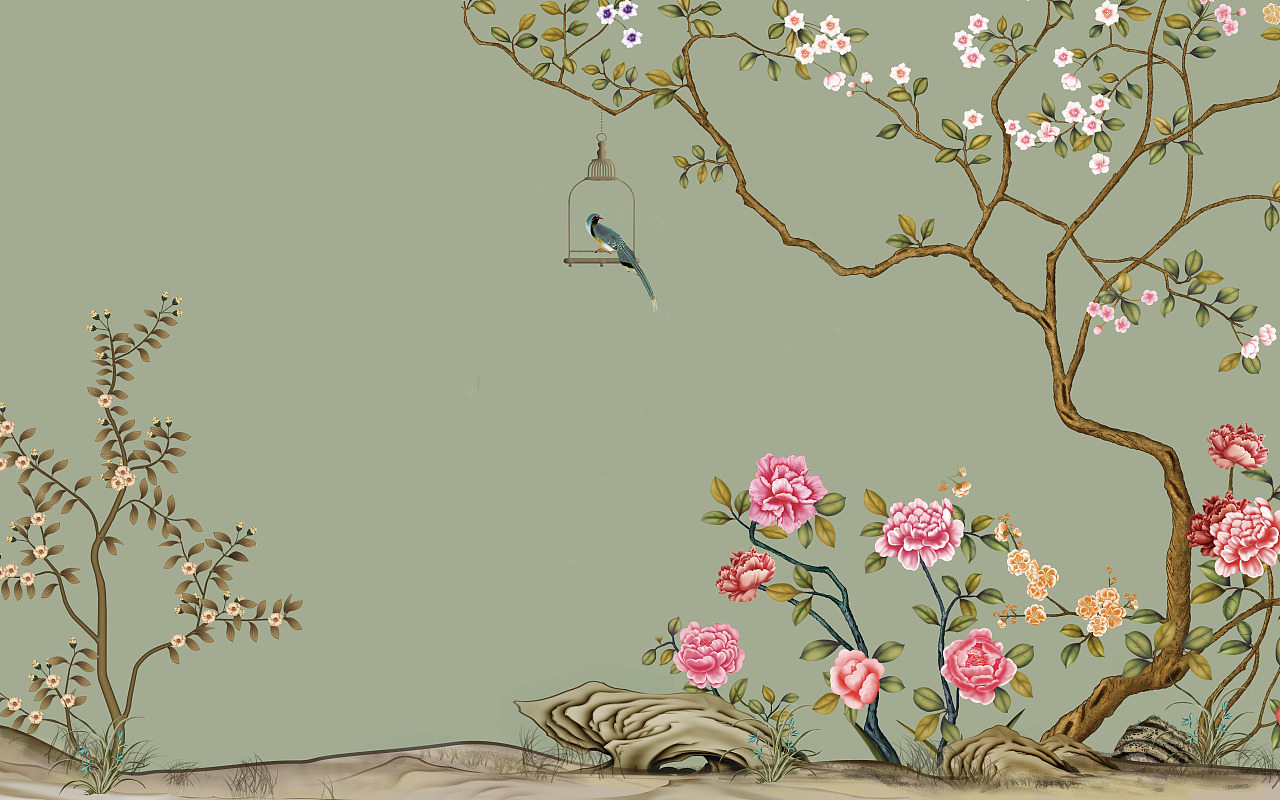 纱画、文创卷帘图案-花鸟（图ZMjg0NDY5OTY0） - 图案 - 站酷设计师裕隆家居原创素材 - 站酷ZCOOL