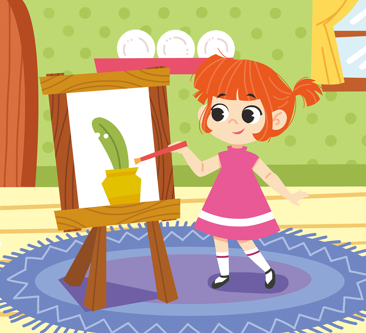 扁平儿童插画 (一)