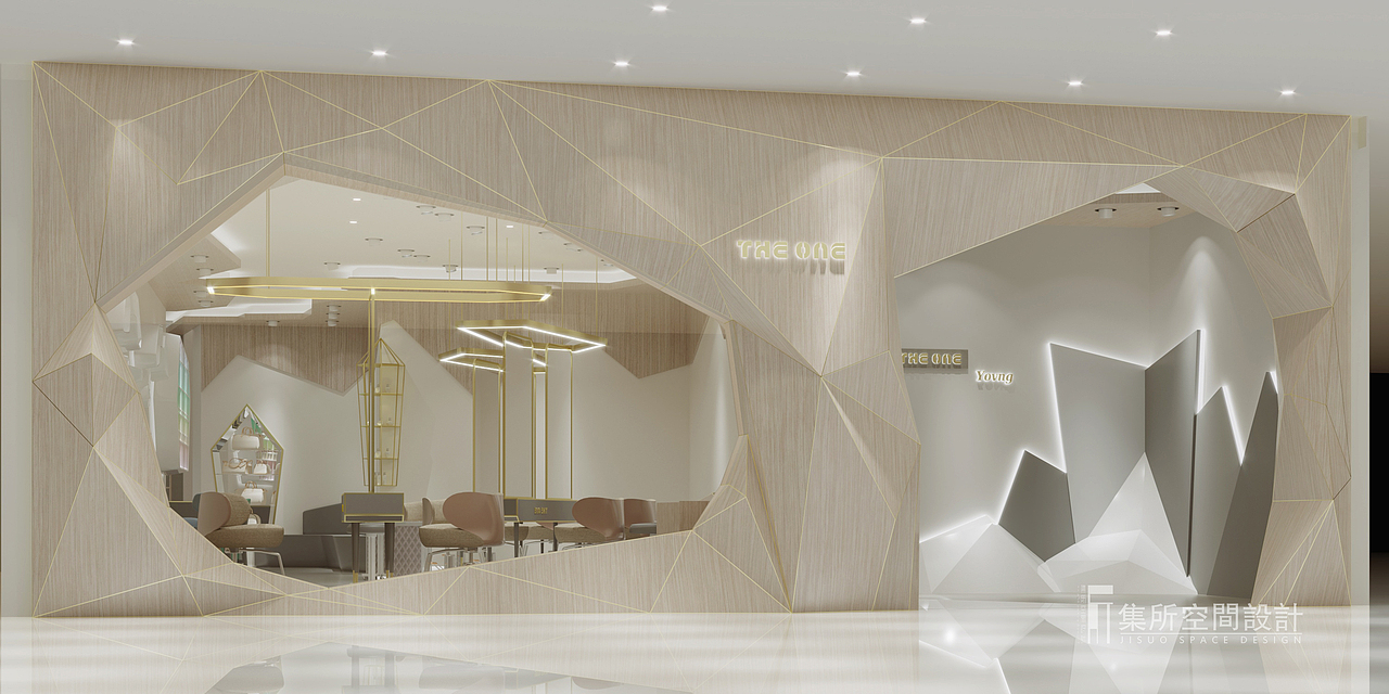 THE ONE 美發(fā)沙龍（圖ZMTM4NDYyODk2） - 家裝設(shè)計 - 站酷設(shè)計師集所空間設(shè)計原創(chuàng)素材 - 站酷ZCOOL