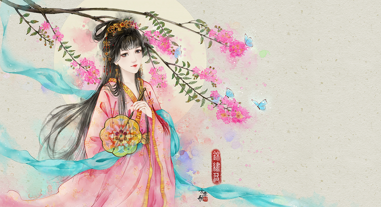 忆王孙/紫薇花（图ZMTkxMjQ0MTM2） - 创作习作 - 站酷设计师方黎歌原创素材 - 站酷ZCOOL