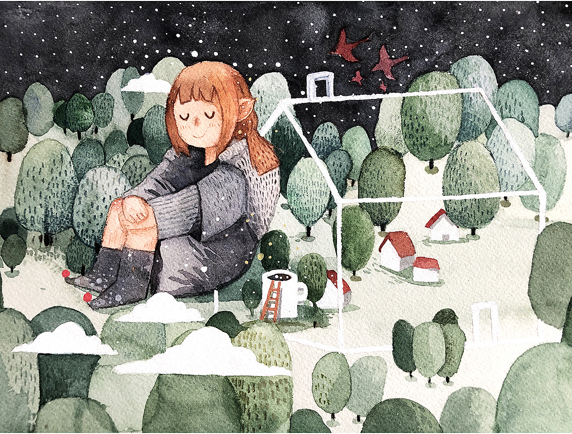 重新开始的插画时光