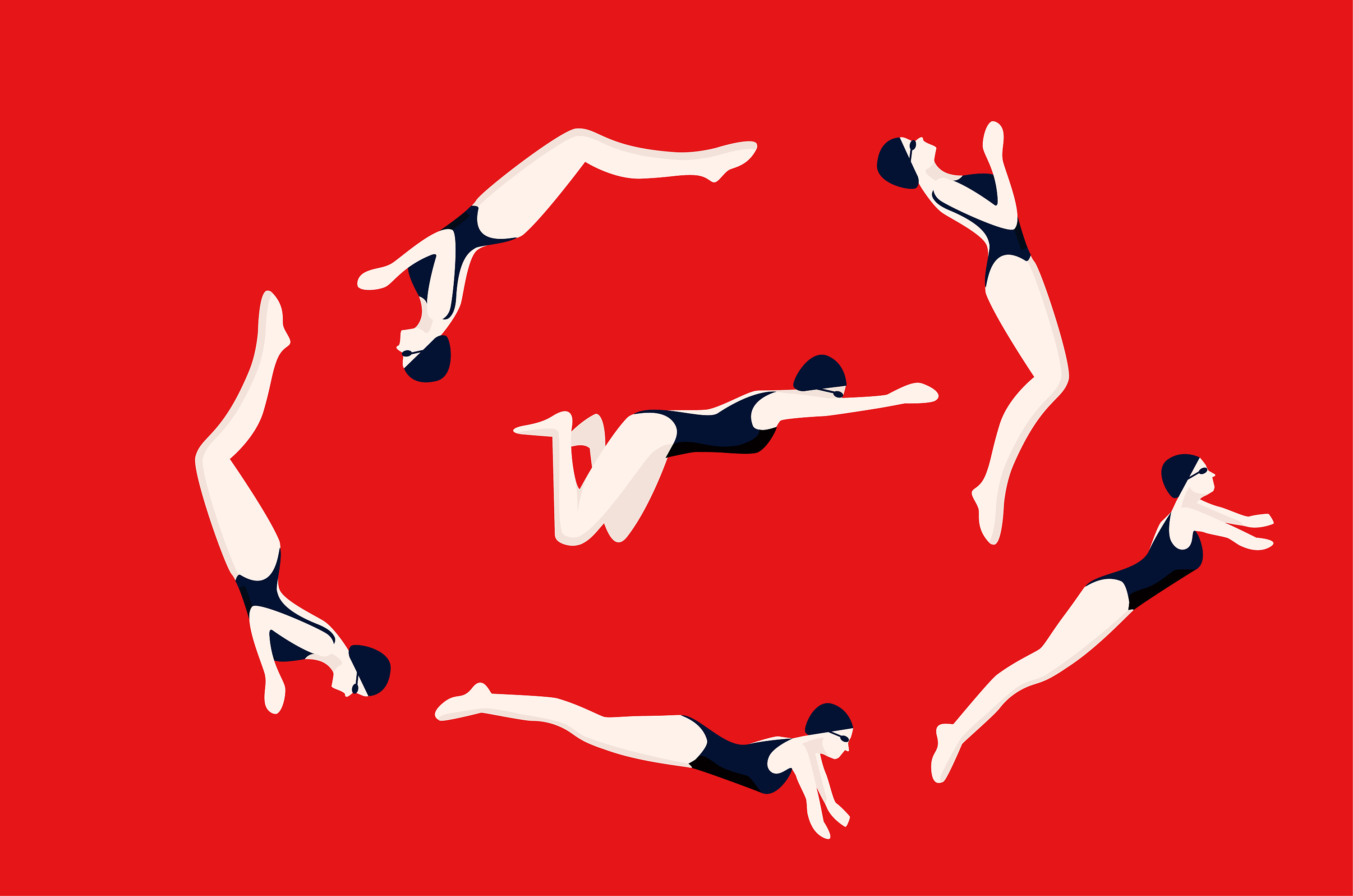 最近学的游泳|插画|插画习作|月半弯 - 原创作品 - 站酷 (zcool)