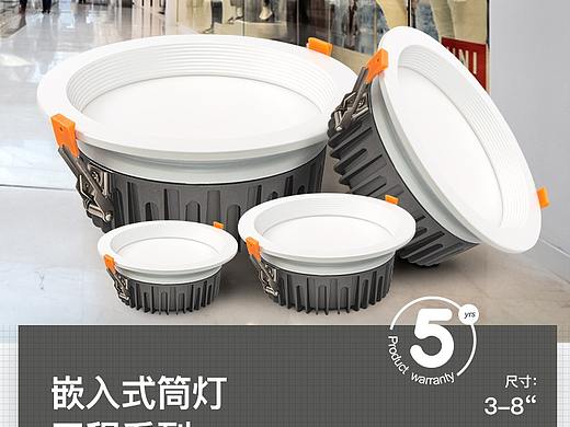 外贸公司天花筒灯详情