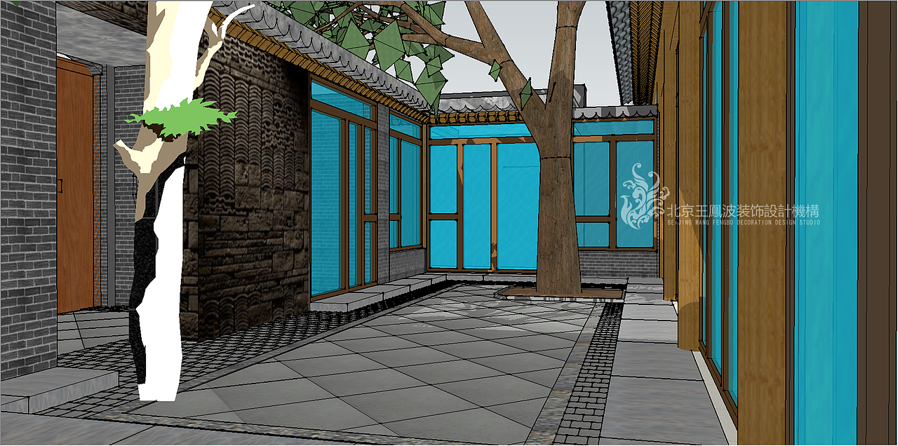 北京四合院民宿酒店设计小经厂民俗酒店京城五月槐花香（图ZODI4NDU3NDg=） - 家装设计 - 站酷设计师别墅设计公司原创素材 - 站酷ZCOOL