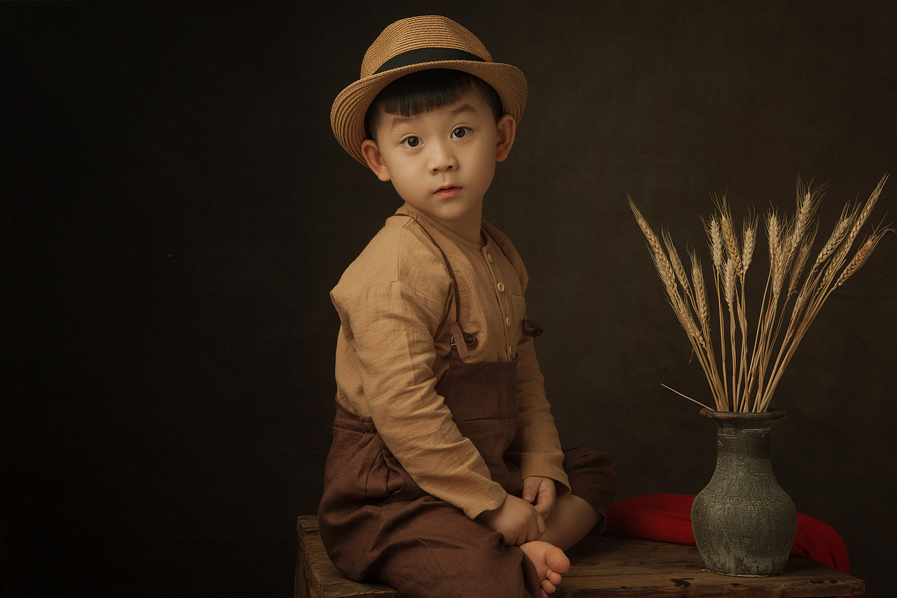 油画儿童摄影作品