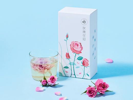 一包玫瑰花冠包装设计