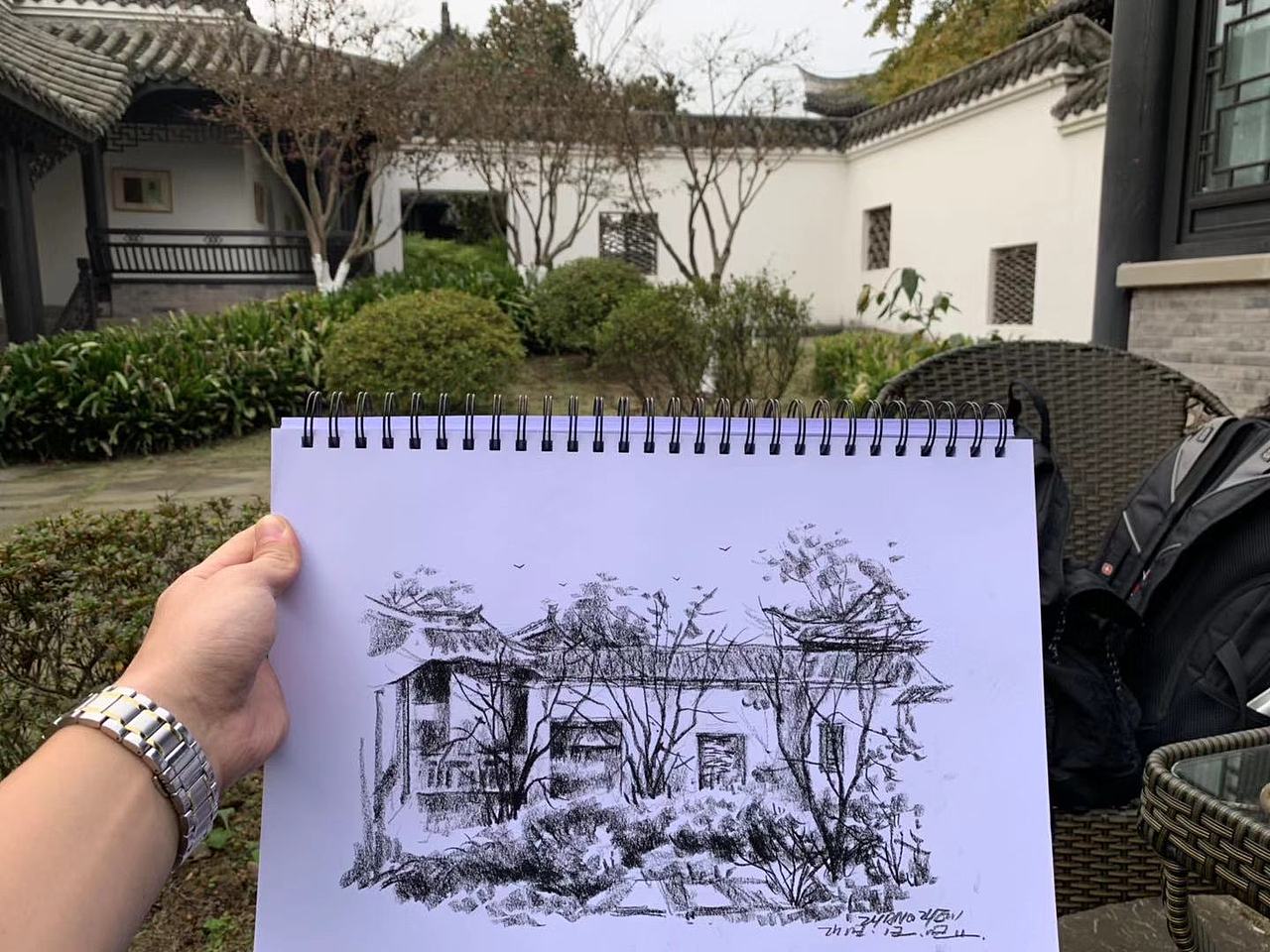 天朗气清园博园写生，记录即逝的2019（图ZMTkxMTMwNDYw） - 绘画 - 站酷设计师芥子绘原创素材 - 站酷ZCOOL