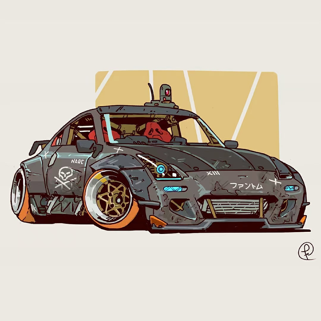 汽车手绘（图ZMjQxNTYyNTc2） - 艺术插画 - 站酷设计师打不死的小Q原创素材 - 站酷ZCOOL