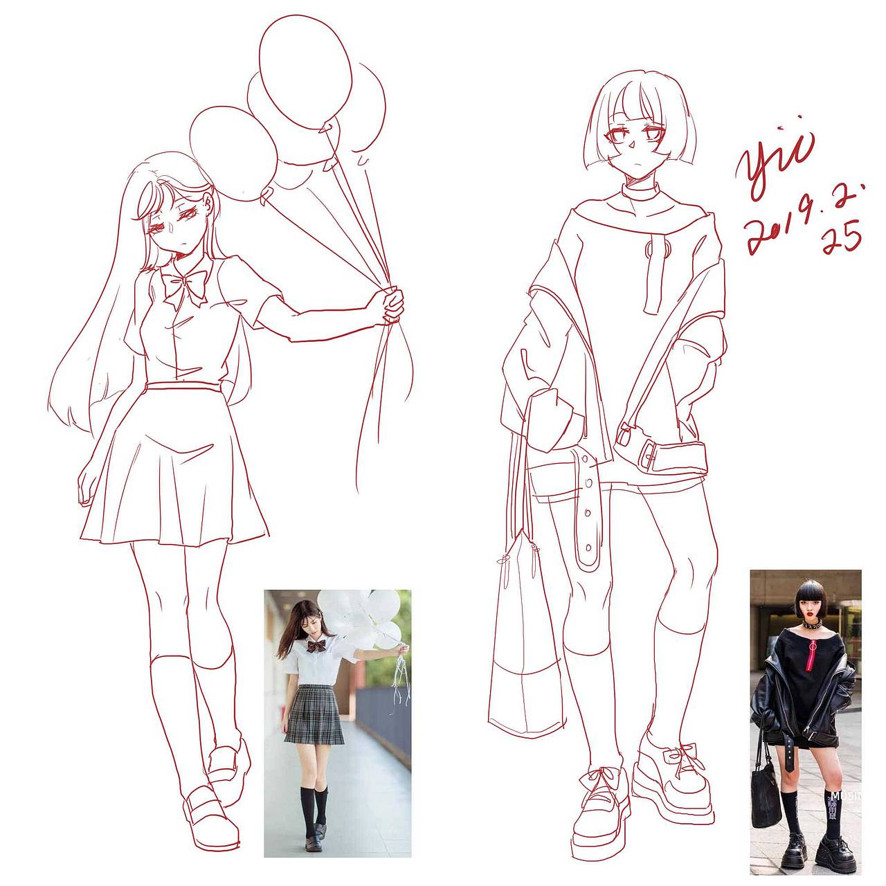 2019年1&2月部分速写